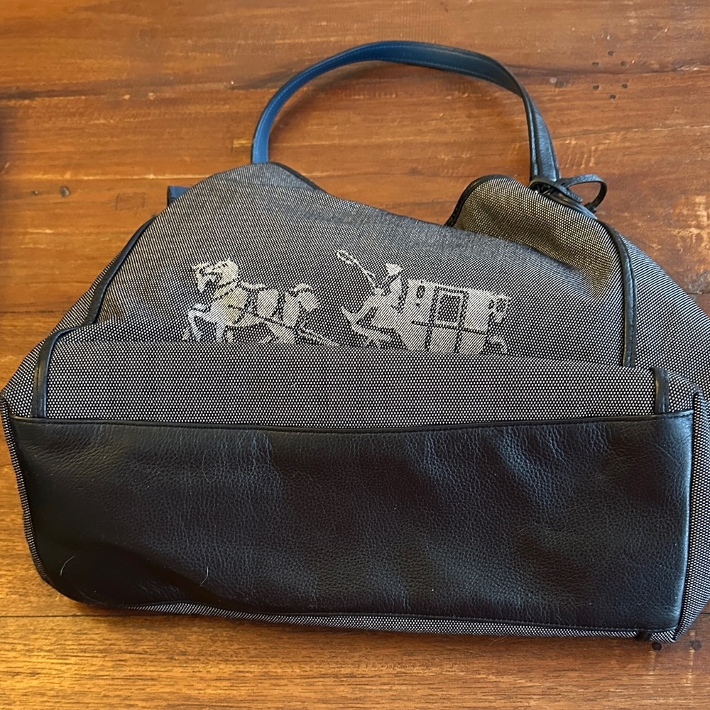 Vintage Coach Edie Horse and Carriage Bag black and blue - Picture 3 of 8